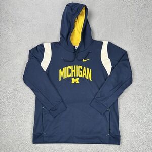 Nike Blue and Yellow Michigan Hoodie